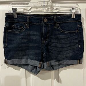 Aeropostale Blue Midi Denim Shorts Size 2